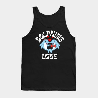 Cute Dolphin Couple Loves Each Other Tank Top